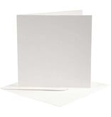 KARTEN und Zubehör / Cards 10 cartes et enveloppes, format carte 12,5x12,5 cm, blanc cassé