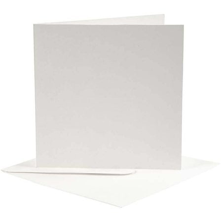 KARTEN und Zubehör / Cards 10 cards and envelopes, card size 12,5x12,5 cm, off-white