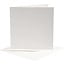 KARTEN und Zubehör / Cards 10 cartes et enveloppes, format carte 12,5x12,5 cm, blanc cassé