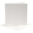 KARTEN und Zubehör / Cards 10 kort og konvolutter, kort størrelse 12,5x12,5 cm, off-white