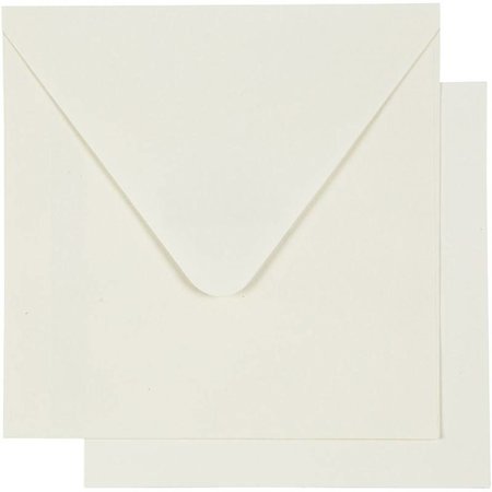 KARTEN und Zubehör / Cards 10 cards and envelopes, card size 12,5x12,5 cm, off-white