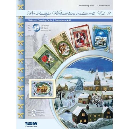 BASTELSETS / CRAFT KITS: Complete Set: 3D ambachtelijke boek "Kerst traditioneel"