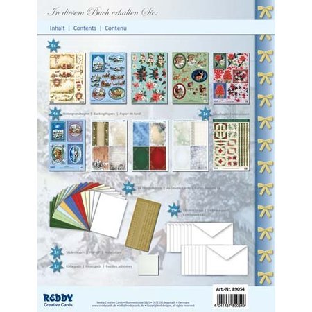 BASTELSETS / CRAFT KITS: Complete Set: 3D ambachtelijke boek "Kerst traditioneel"