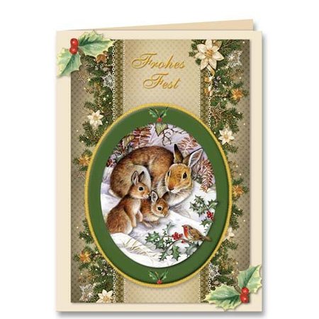 BASTELSETS / CRAFT KITS: Complete set: 3D-craft folder "Christmas traditional"