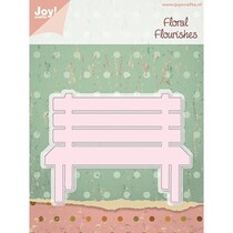 Estampagem e gravação stencils, banco do jardim