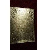KARTEN und Zubehör / Cards 2 dobbelt kort i metal gravering, farve metalform med klokke motiv