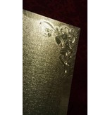KARTEN und Zubehör / Cards 2 Doppelkarten in Metallgravur, farbe metallic, mit Glocke Motiv