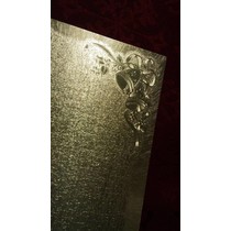 2 carte doppie in su metallo, colore metallico, con motivo campana