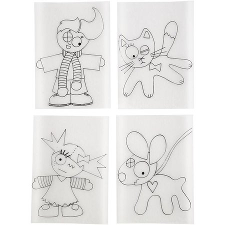 BASTELZUBEHÖR / CRAFT ACCESSORIES Shrink wrap with sticker, Journal 10,5x14,5 cm, 4 sort. Sheet