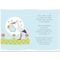 5 Transparant papier, vel A5, gedichten geboorte jongens