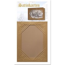 3 Winter satin gold cards