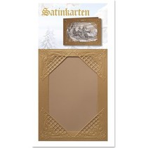 3 Vinter satin guld-kort