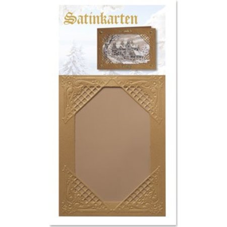 KARTEN und Zubehör / Cards 3 de Inverno de cetim cartões de ouro