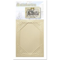3 Winter satin cream cards