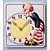 GIESSFORM / MOLDS ACCESOIRES Mold, clock clown, 15.5 x 17cm, with clockwork and pointers