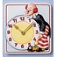 GIESSFORM / MOLDS ACCESOIRES Mold, clock clown, 15.5 x 17cm, with clockwork and pointers