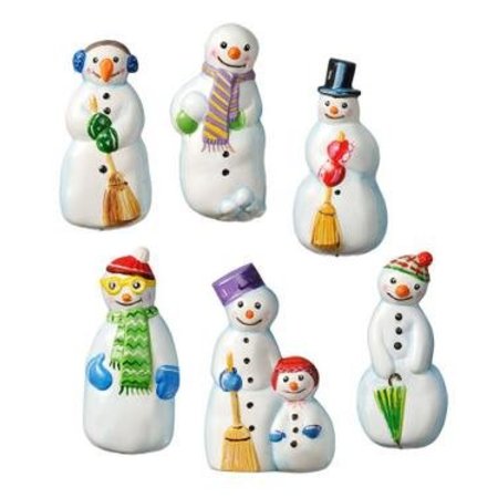 GIESSFORM / MOLDS ACCESOIRES Mold, bonecos de neve, tamanho: 8,5 x 5 cm