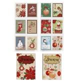 Sticker etiqueta irregular bonita, tamanho 25x33 mm, 36 fim, motivo natal