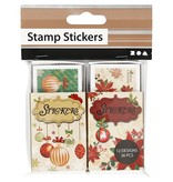 Sticker etiqueta irregular bonita, tamanho 25x33 mm, 36 fim, motivo natal