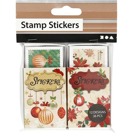 Sticker autocollant déchiquetée Jolie, la taille 25x33 mm, 36 ordre, motif de noël