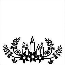 Embossing Folder 130x130mm - Kerst kaarsen