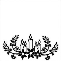 Goffratura 130x130mm Folder - Candele di Natale