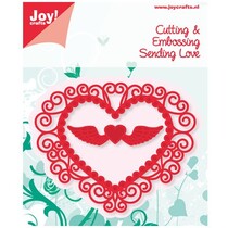 Stempling og Embossing Stencil Heart