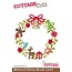 Cottage Cutz Stampen en Embossing Stencil, De Kroon van Kerstmis Motief Maat: 8,9 x 9,4 cm