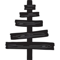 Marianne Design, stampaggio e goffratura stencil, craftabili - albero di legno di Eline