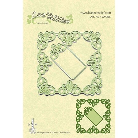 Leane Creatief - Lea'bilities Lea’bilities, Präge- und Schneideschablon, Frame viereckig Spitze