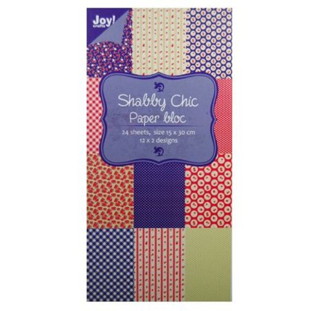 Joy!Crafts und JM Creation Paper bloc, 15x30cm - Shabby Chic (blue)
