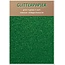 DESIGNER BLÖCKE  / DESIGNER PAPER Glitter iriserende papir, A4-format, 150 g / kvm, grøn