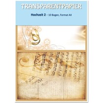Transparente papirer, trykt, bryllup 2, 115 g / m²