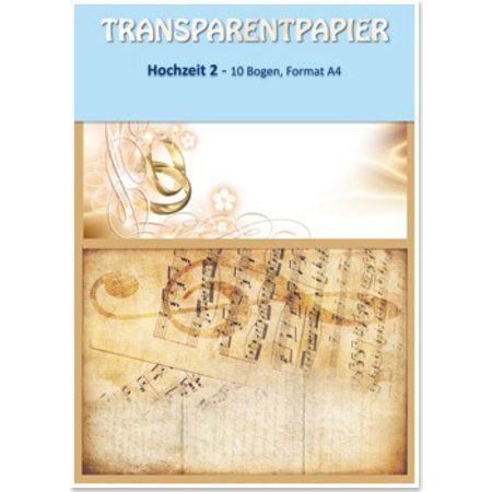 REDDY Transparentpapiere, bedruckt, Hochzeit 2, 115 g / qm