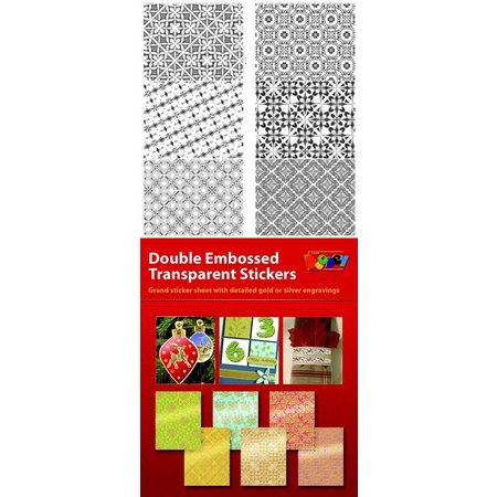 Sticker Scrapbook Hintergrund Sticker sehr detailliert geprägt in silber oder gold