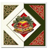 KARTEN und Zubehör / Cards Et sæt af 5 kort og kuverter i julen grøn, rød eller creme