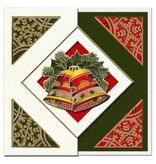 KARTEN und Zubehör / Cards Un set di 5 carte e buste in verde Natale, rosso o crema