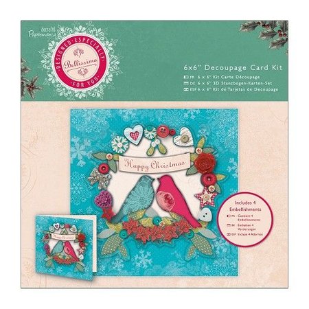 KARTEN und Zubehör / Cards Bastelset: 3D-Stanzbogen-Karten-Set - Bellissima Christmas