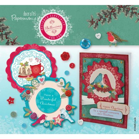 KARTEN und Zubehör / Cards Bastelset: 3D-Stanzbogen-Karten-Set - Bellissima Christmas