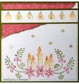 embossing Präge Folder Embossing 130x130mm Folder - velas de Natal