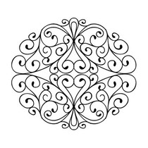 Gummistempel, frimærker at dø for - Smedejern Swirls