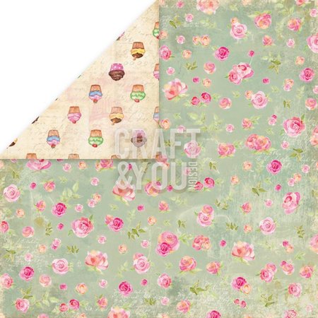 Designer Papier Scrapbooking: 30,5 x 30,5 cm Papier Designer Paper "Tea Time", de 30,5 x 30,5 cm