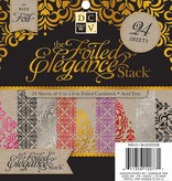 DCWV und Sugar Plum DCWV Designersblock, 24 folhas 15,2 x 15,2 cm decorados com papel alumínio.
