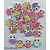 Embellishments / Verzierungen 10 botões decorativos 33 x 35mm, design: Coruja