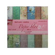 Paper bloc, 15x15cm, die Welt der Eule