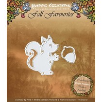 Yvonne Creations, stamping and embossing stencil, squirrels