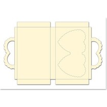 Sak satt med hjerter, fløte, format 25x15cm, 3 stykker!