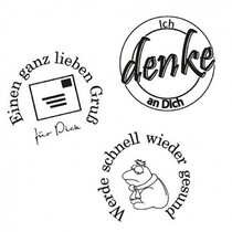 Stempel: Ich denke an Dich, 3 - teilig