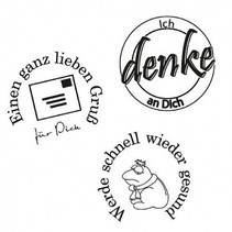 Stempel: Ich denke an Dich, 3 - teilig