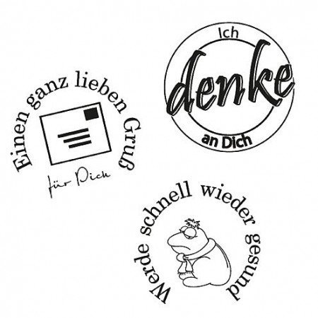 Stempel / Stamp: Transparent Limpar selo, eu penso em você, 3 - peça, transparente